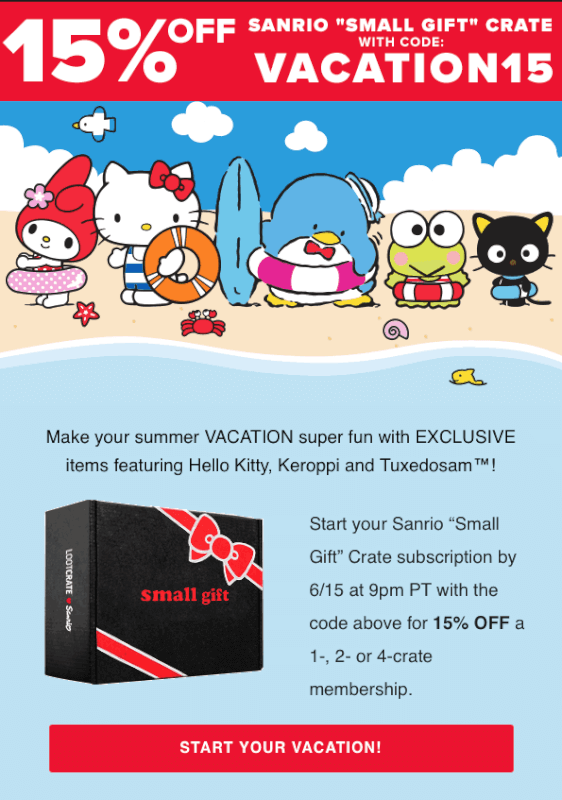 Read more about the article Sanrio Small Gift Crate Coupon Code – Save 15%!