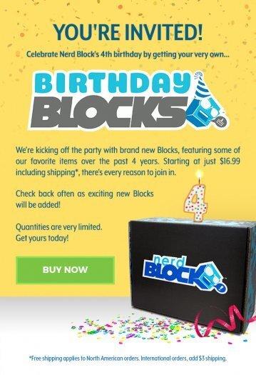 Read more about the article Nerd Block Special Edition Birthday Blocks – On Sale Now!