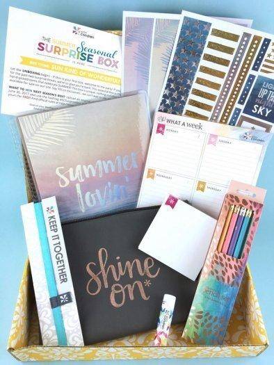 Erin Condren Seasonal Surprise Box Review - Summer 2017