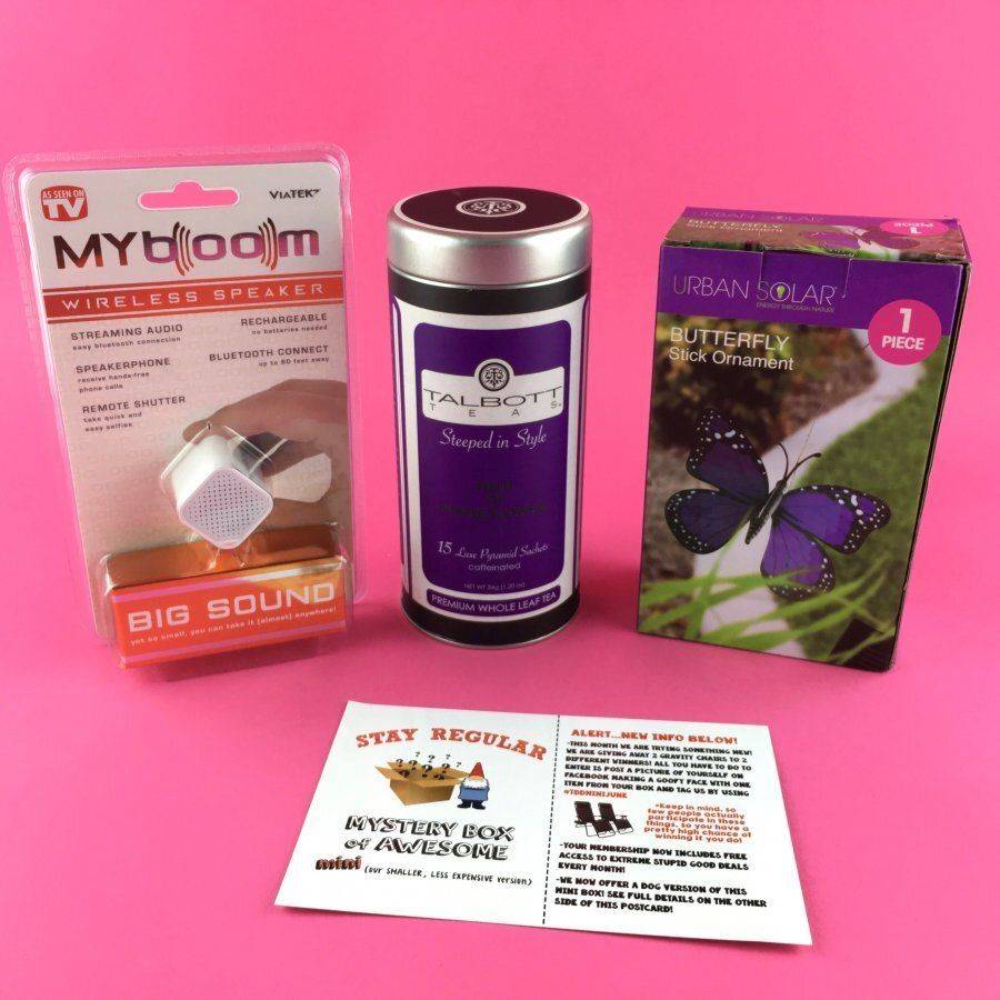 Mini Monthly Mystery Box of Awesome Review June 2017 Subscription