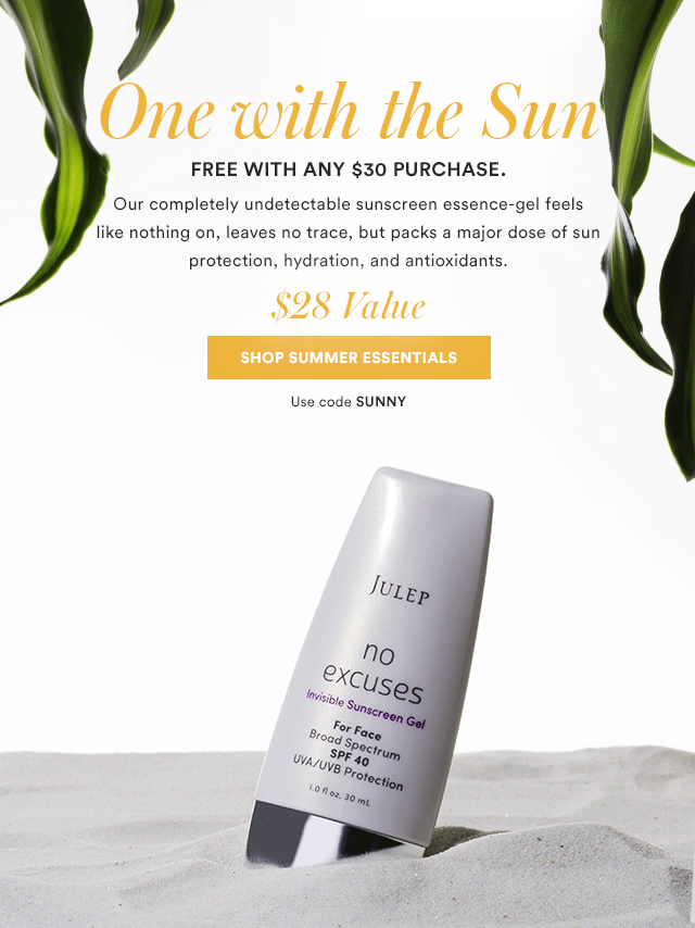 Read more about the article Julep – Free No Excuses Invisible Sunscreen Gel with $30 Purchase!