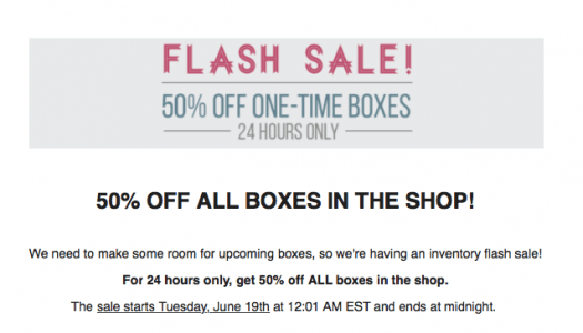 Smartass and Sass 50% Off Past Boxes - Starts Tomorrow