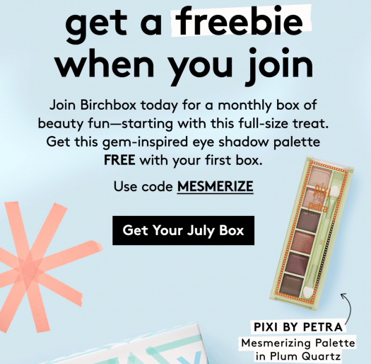 Birchbox Coupon - Free Pixi by Petra Mesmerizing Mineral Palette in Plum Quartz with New Subscriptions