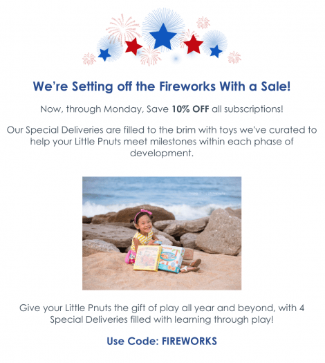 Little Pnuts 10% Off 4th of July Sale