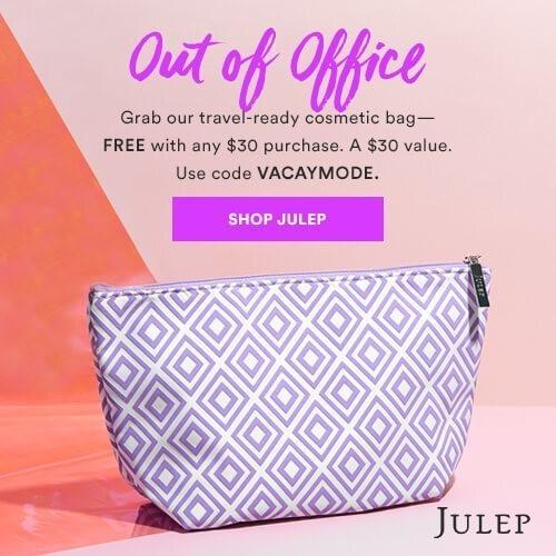 Read more about the article Julep – Lilac Cosmetic Bag FREE with any $30 Purchase