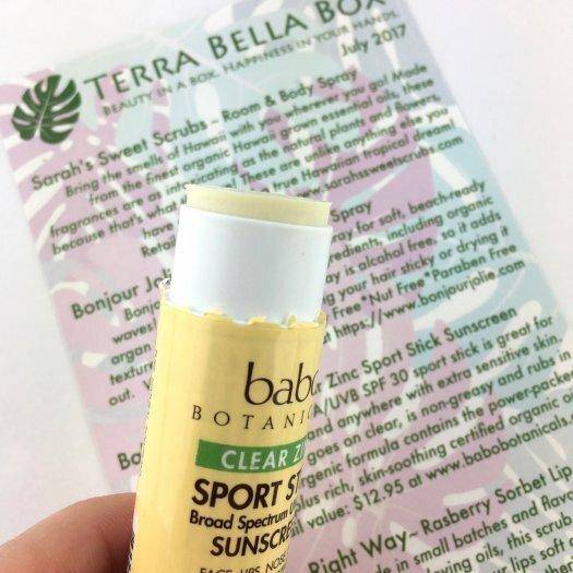 Terra Bella Subscription Box Review - July 2017