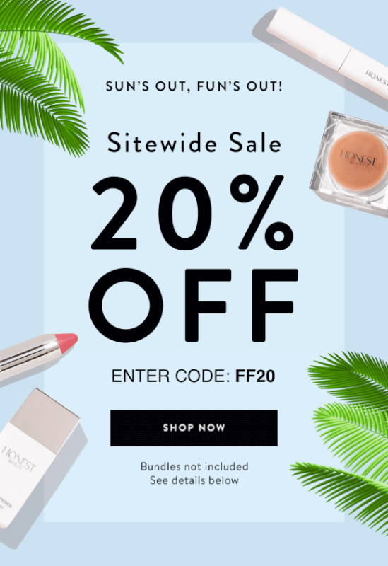Read more about the article Honest Beauty – Save 20% Off Sitewide!