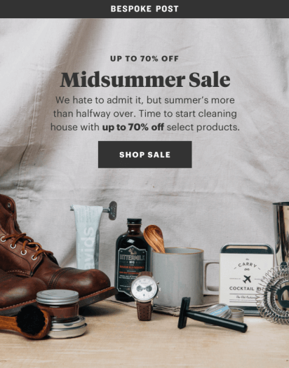 Bespoke Post Midsummer Sale – Save Up to 70% Off + 25% Off First Box Coupon Code