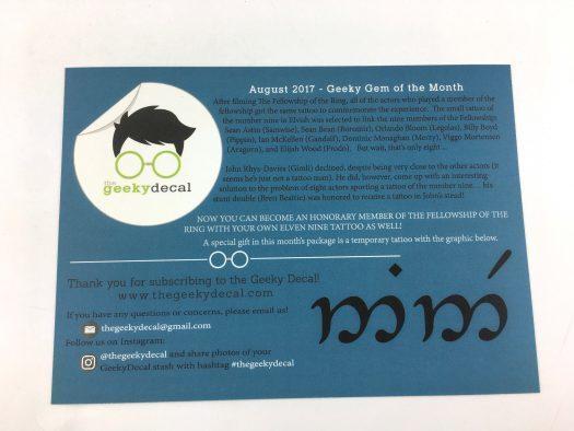 The Geeky Decal Review - August 2017