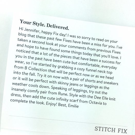 Stitch Fix Review - August 2017