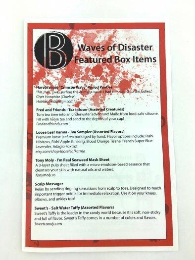 Bitchy Box "Waves of Disaster" Box Review