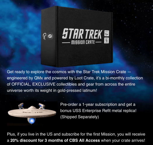 Read more about the article Star Trek Mission Crate – On Sale Now!
