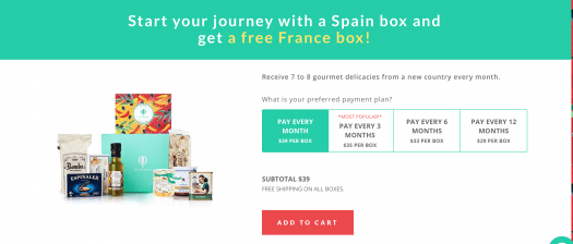 Try the World - Free France Box with Spain Box Purchase