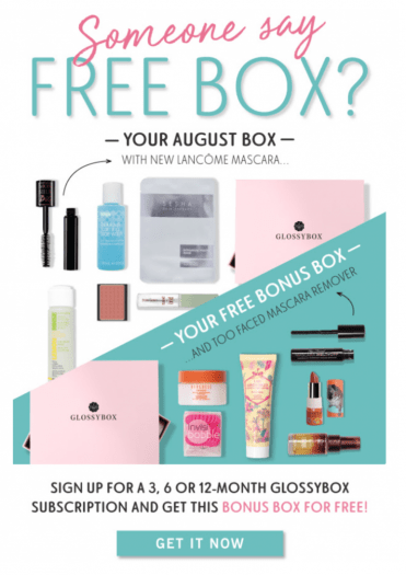 GLOSSYBOX Coupon Code – Free Bonus Box with New 3, 6 or 12-Month Subscription