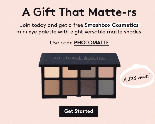 Birchbox Coupon - FREE Smashbox Mini Palette with New Subscription