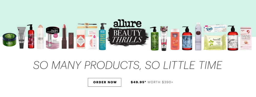 October 2017 Allure Beauty Thrills **On Sale Now**!