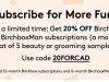 Birchbox Customer Appreciation Sale- Save 20% Off Subscriptions (Last Day)