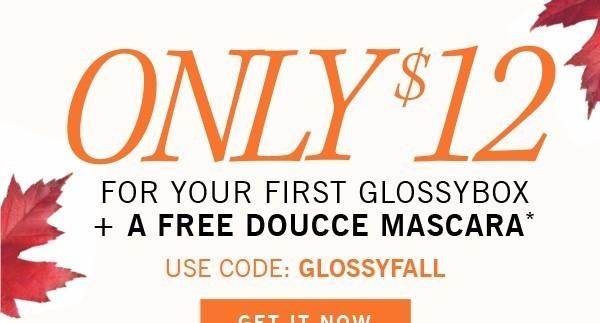 GLOSSYBOX Coupon Code - First Box for $12 + Free Mascara