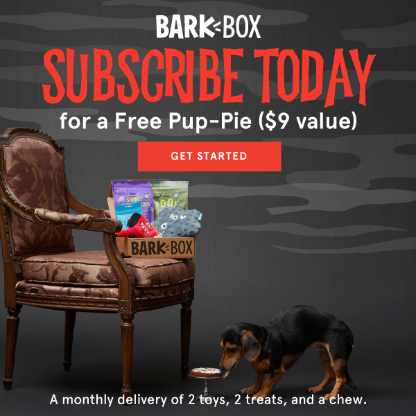 BarkBox Coupon Code: Free Pup-pie!