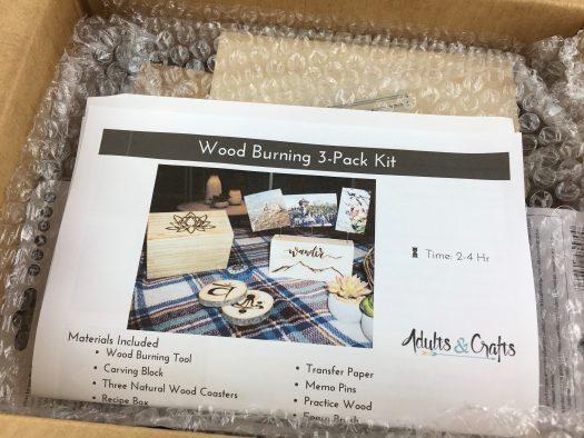 Adults & Crafts Review - Wood Burning 3-Pack Kit - September 2017Adults & Crafts Review - Wood Burning 3-Pack Kit - September 2017