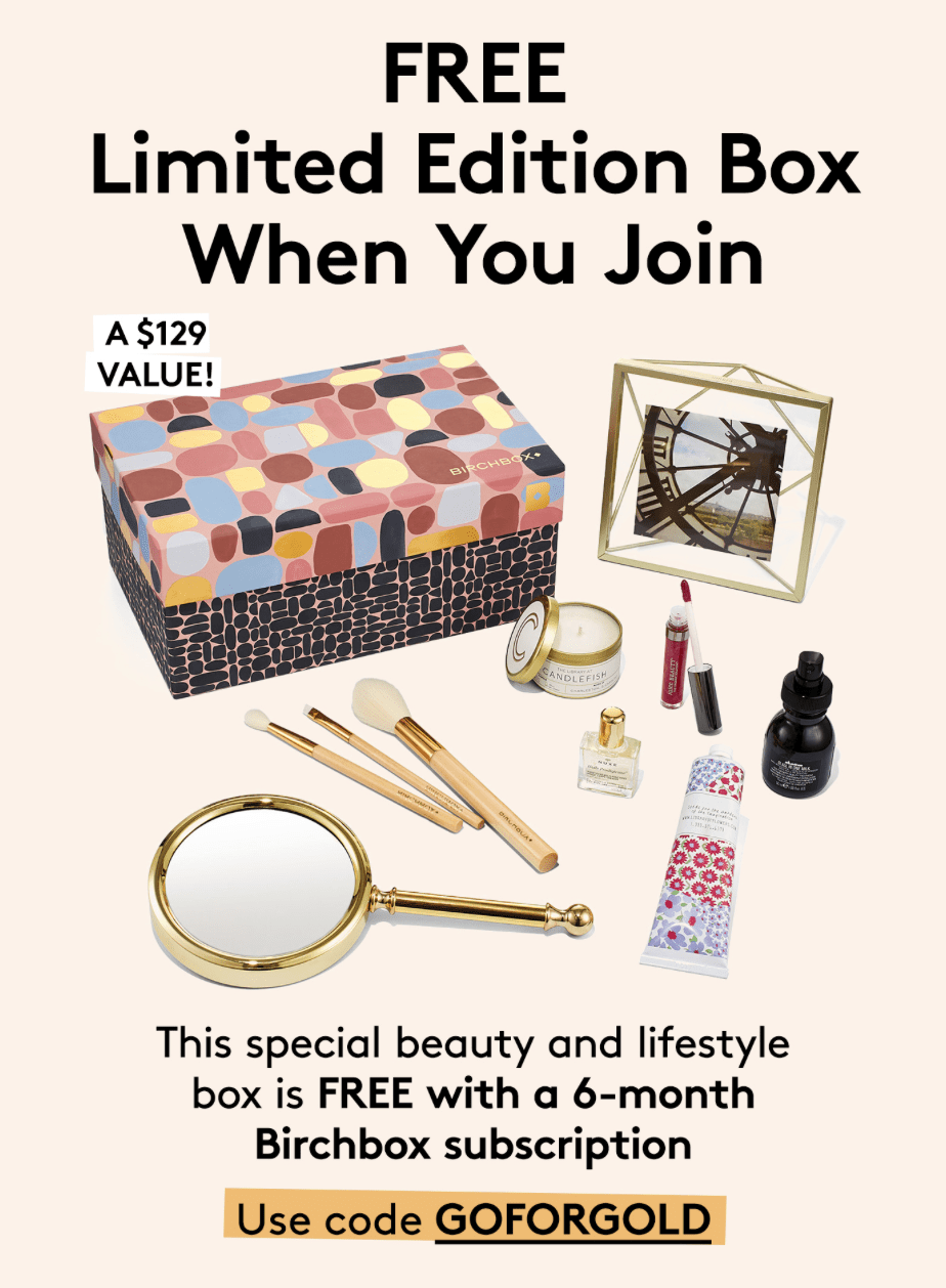 Read more about the article Birchbox Coupon – Free Limited Edition Box with 6-Month Subscription
