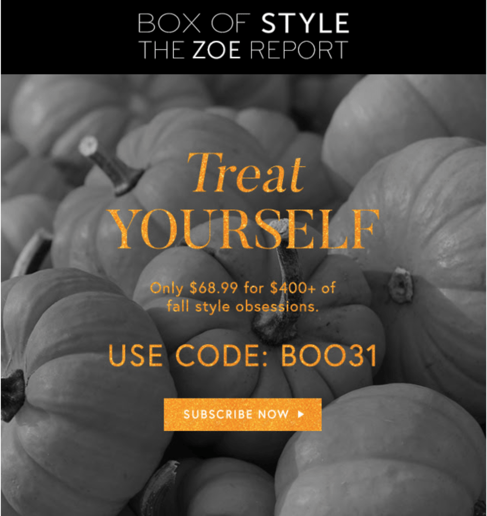 Box of Style by Rachel Zoe Halloween Flash Sale -Save $31 Off your First Box!