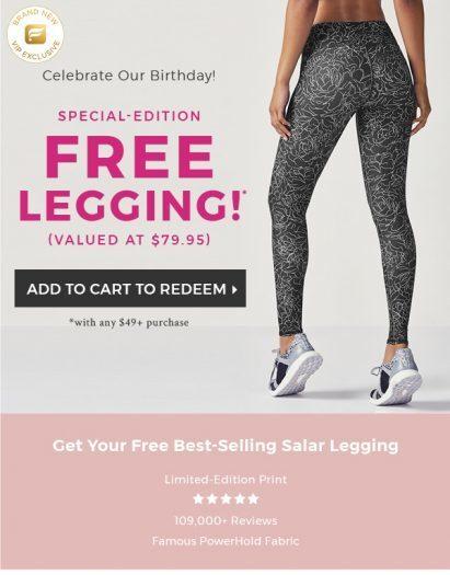 Fabletics Free Leggings with Purchase for VIP Subscribers