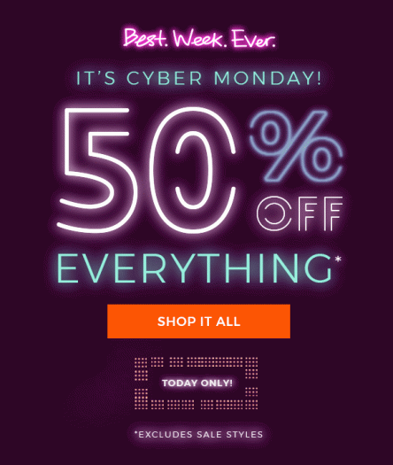Fabletics Cyber Monday Sale - 50% Off Everything!