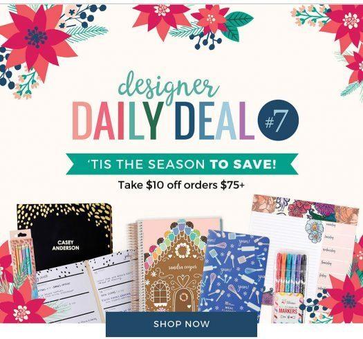 Erin Condren Daily Deal #7 - Save $10 off a $75+ Purchase