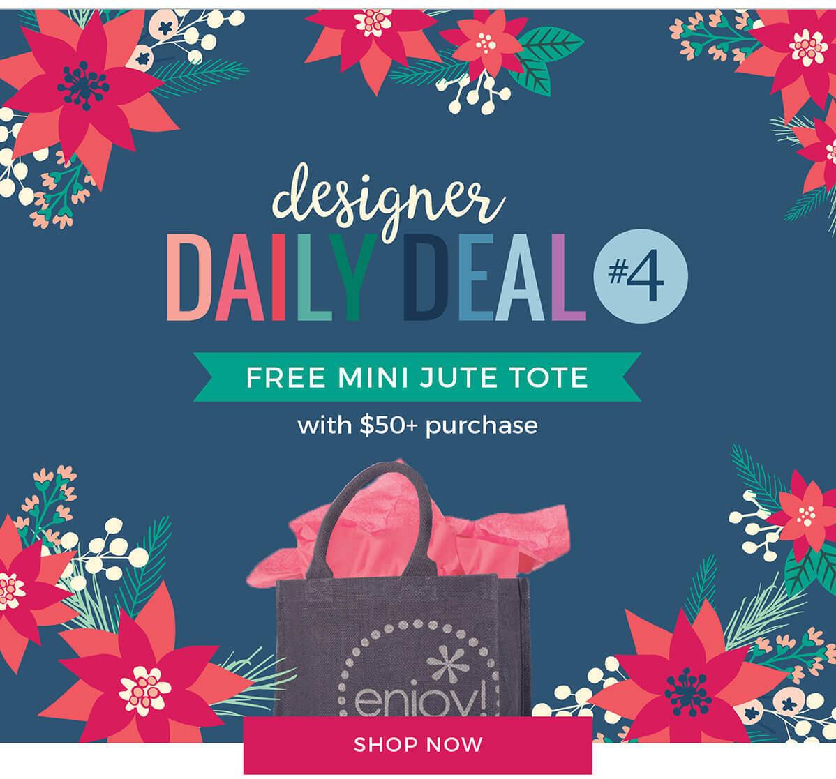 Read more about the article Erin Condren Daily Deal #4 – Free Mini Jute Tote with $50+ Purchase
