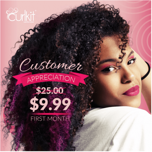 CurlKit Customer Appreciation Sale: First Box $9.99!