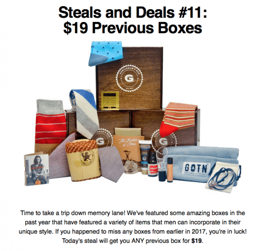 Read more about the article Gentleman’s Box Offer – Previous Boxes for $19!