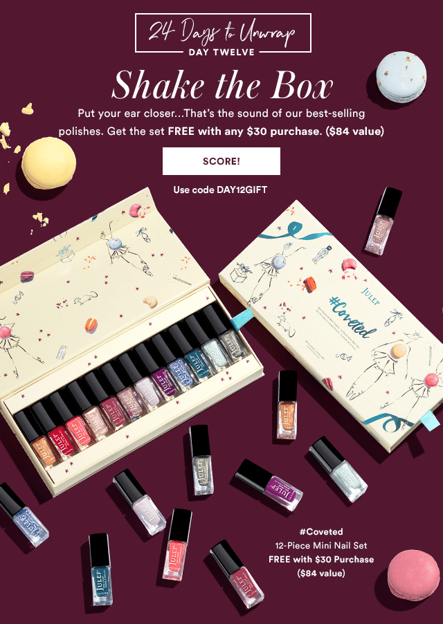 Read more about the article Julep 24 Days of Christmas Deals – Day 12 (Free 12-Piece Set with Purchase)!