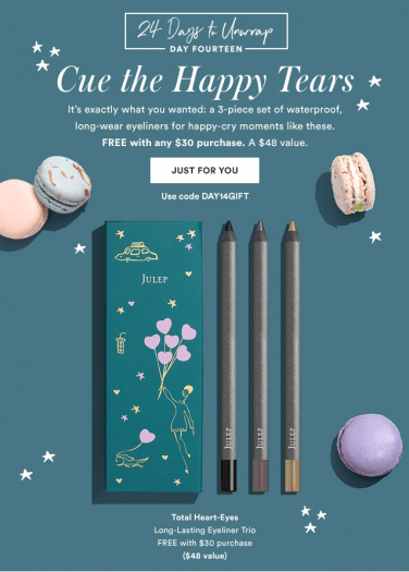 Julep 24 Days of Christmas Deals – Day 14 (Free 12-Piece Set with Purchase)!