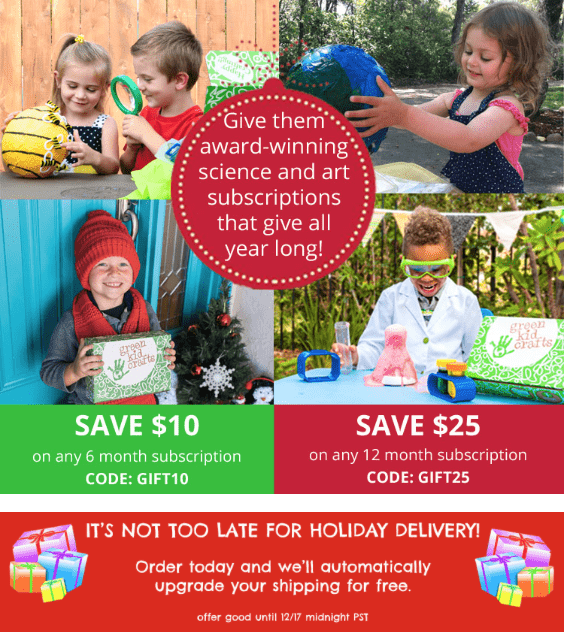 Read more about the article Green Kid Crafts Holiday Sale – Save up to $25 + Last Day for Holiday Delivery!