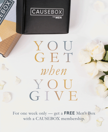STILL AVAILABLE: CAUSEBOX Coupon Code – Free Men’s Box with New Subscription!