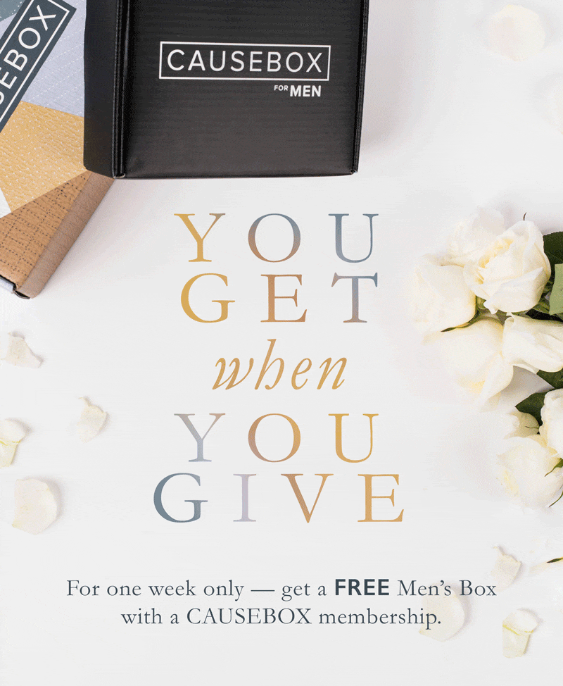 CAUSEBOX Coupon Code – Free Men’s Box with New Subscription!