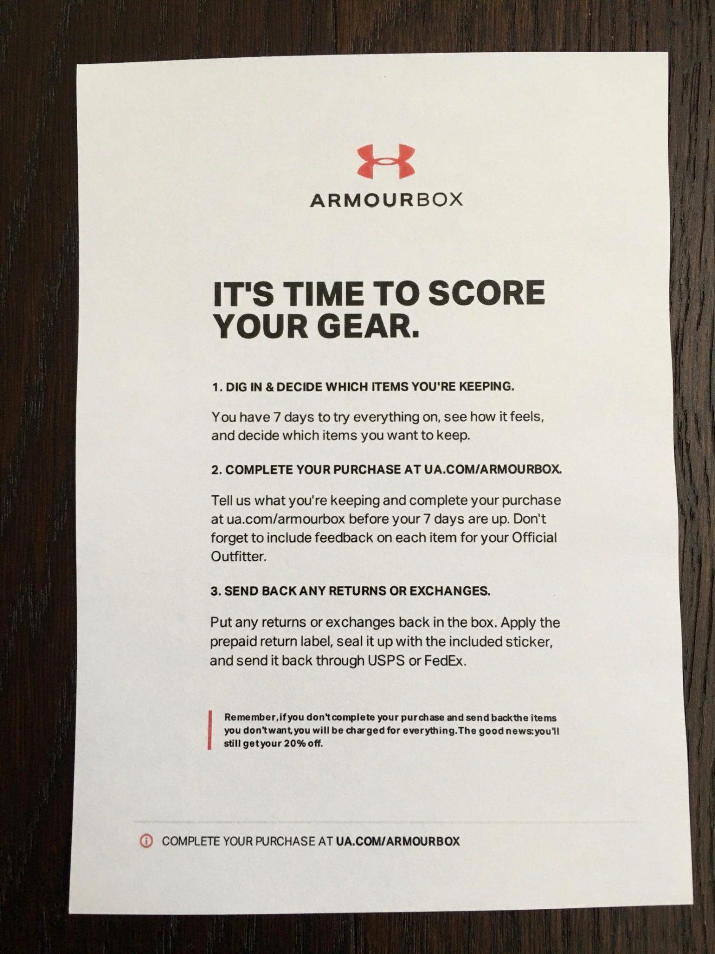 cost of under armour box