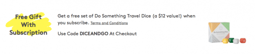 Birchbox Man Coupon: FREE set of Do Something Travel Dice With New Subscription