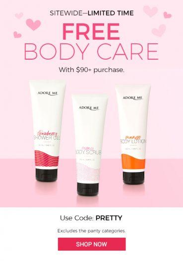 Adore Me Coupon Code - Free Body Care With Purchase