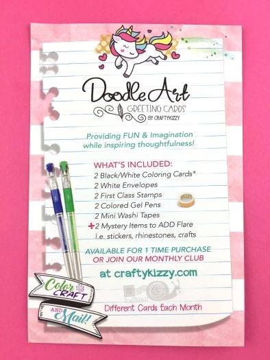 Doodle Art Greeting Cards by CrafyKizzy Review - February 2018