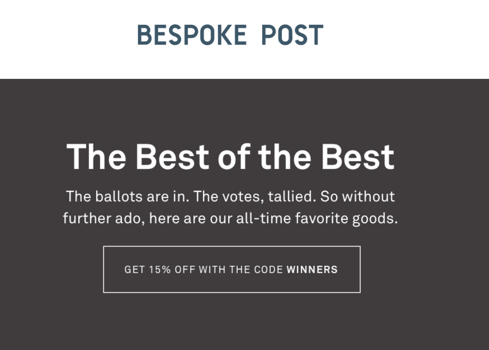 Read more about the article Bespoke Post Best in Shop Sale – Save 15%