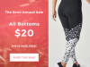 Fabletics Semi-Annual Sale – All Bottoms are $20+ 2 for $24 Leggings Offer