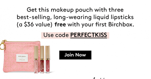 Birchbox Coupon - Free Stila The Perfect Kiss Stay All Day Liquid Lipstick Trio with New Subscriptions