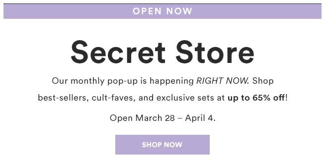 Julep Secret Store Now Open – April 2018