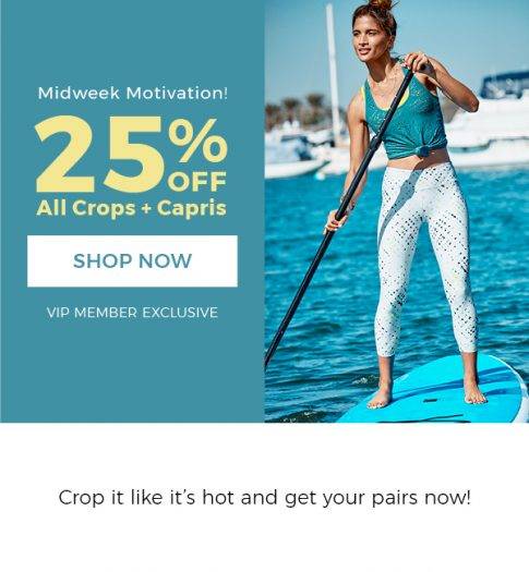 Fabletics 25% Off Crops & Capris!