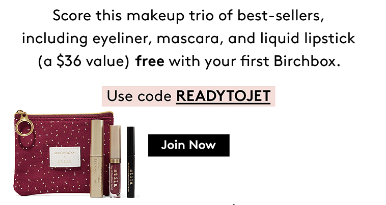 Birchbox Coupon – Free Stila 3-Piece Trio with New Subscriptions