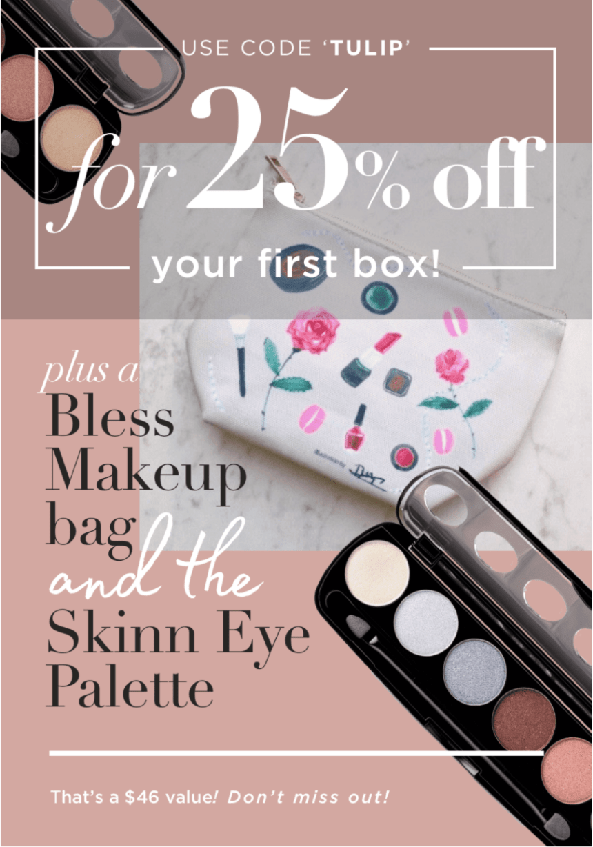 Read more about the article Bless Box Coupon Code – 25% Off + Free Makeup Bag & Palette