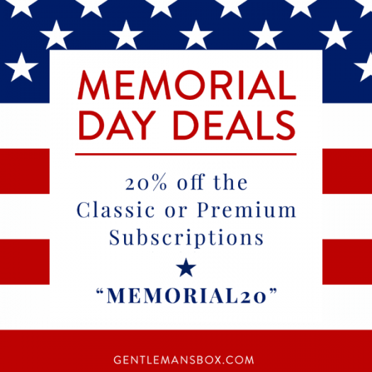 Gentleman’s Box Memorial Day Sale – Save 20% Off!