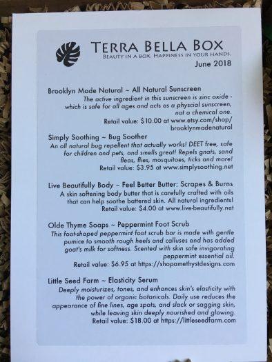 Terra Bella Subscription Box Review - June 2018